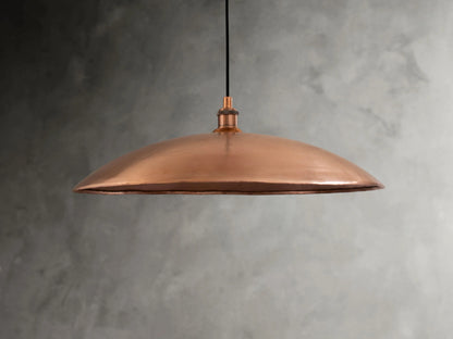 Brushed Copper Flat Pendant Light