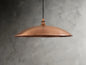 Brushed Copper Flat Pendant Light
