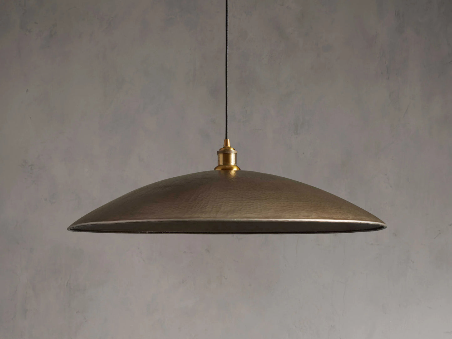 Low Profile Flat Bronze Brass Pendant Light