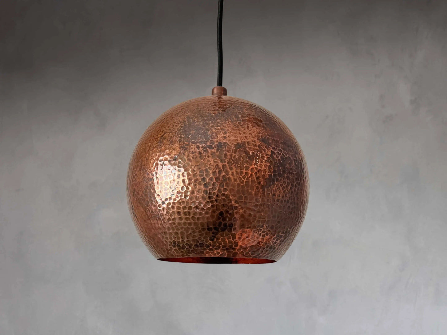 Copper Globe Pendant Light