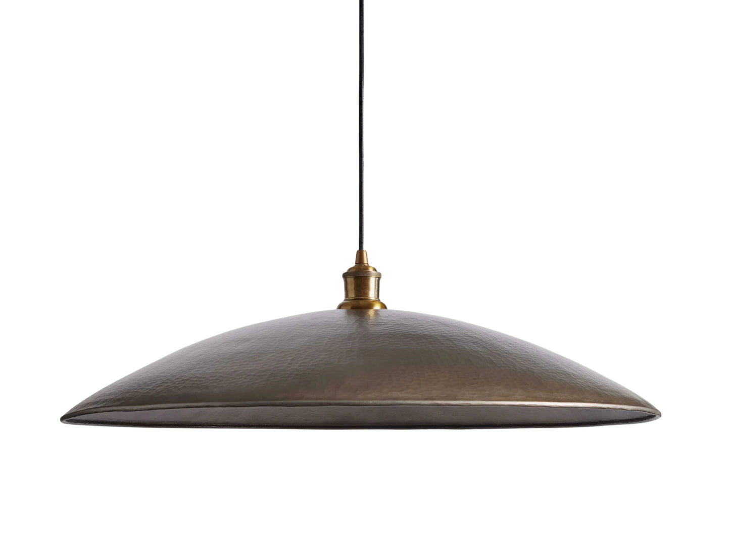 Low Profile Flat Bronze Brass Pendant Light