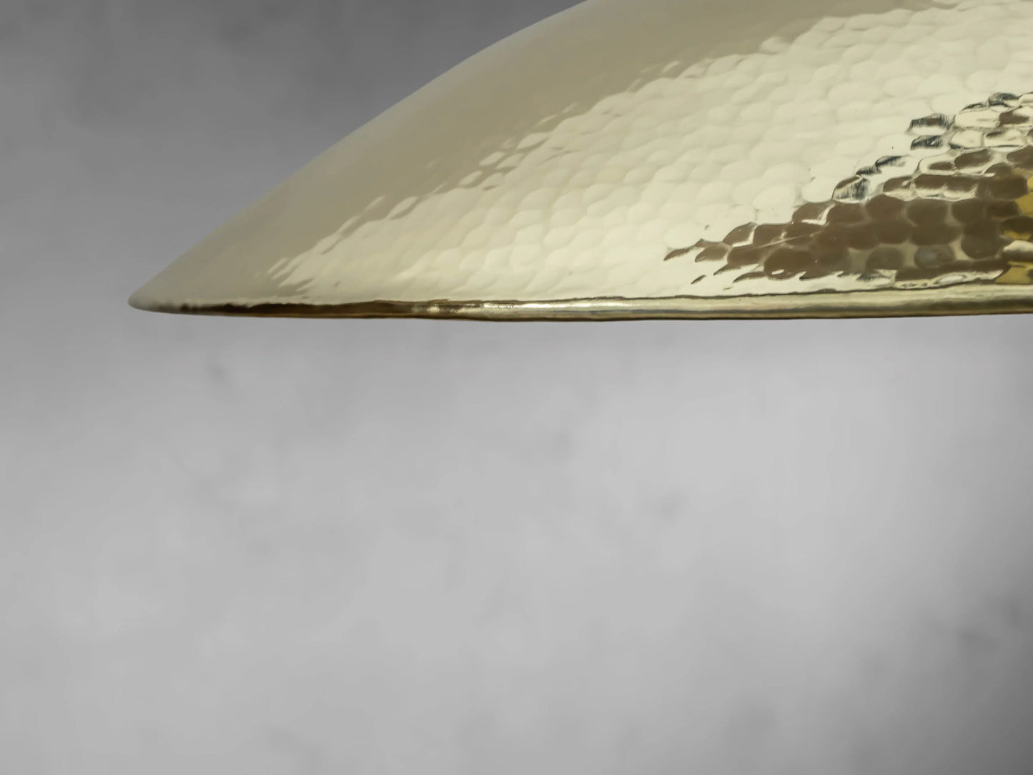 Hammered Polished Brass Pendant Light