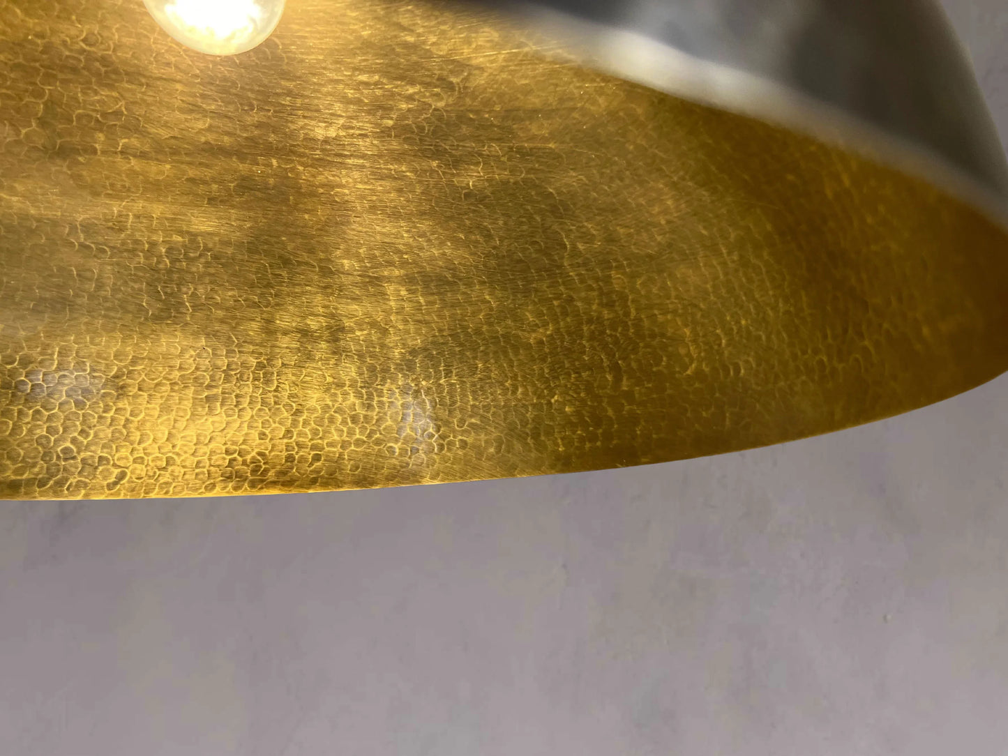 Hammered Bronze Dome Pendant Light
