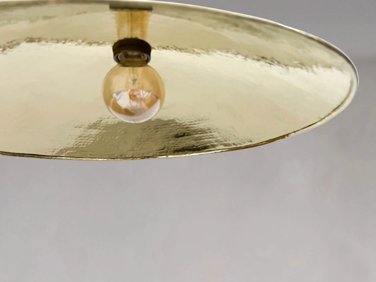 Hammered Polished Brass Pendant Light
