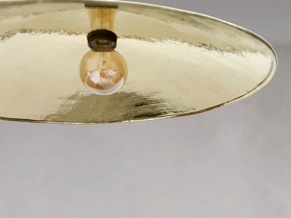 Hammered Polished Brass Pendant Light