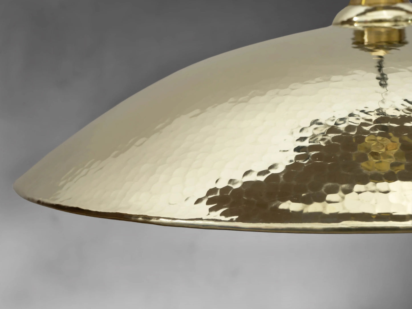 Hammered Polished Brass Pendant Light