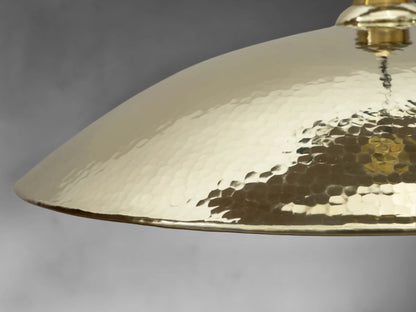 Hammered Polished Brass Pendant Light