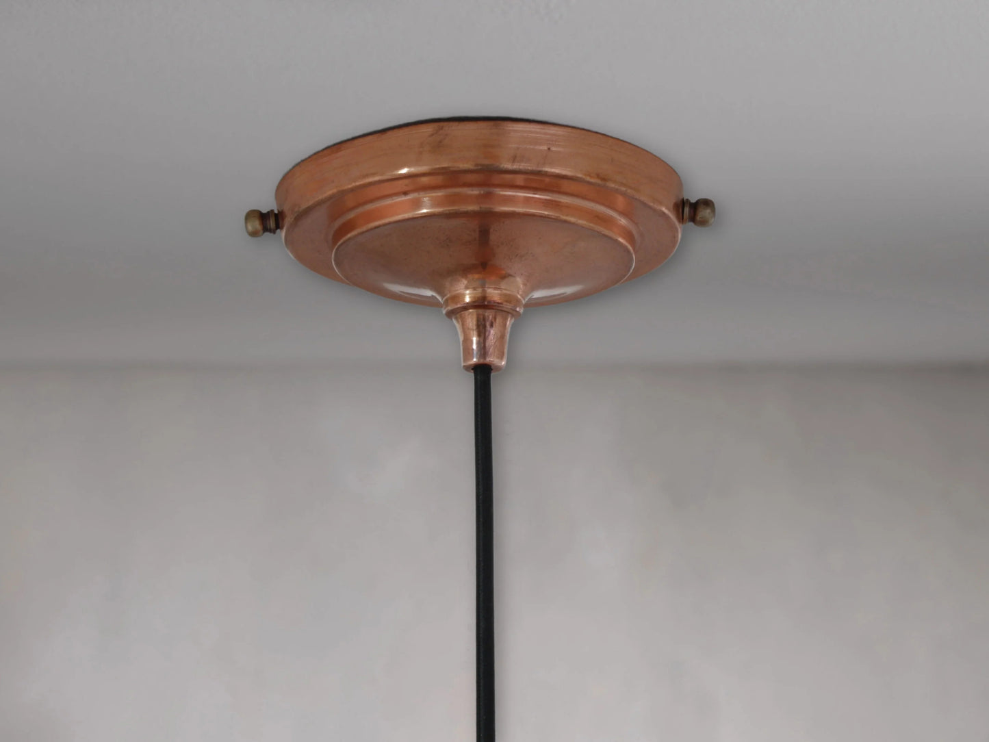 Oxidized Copper Flat Pendant Light