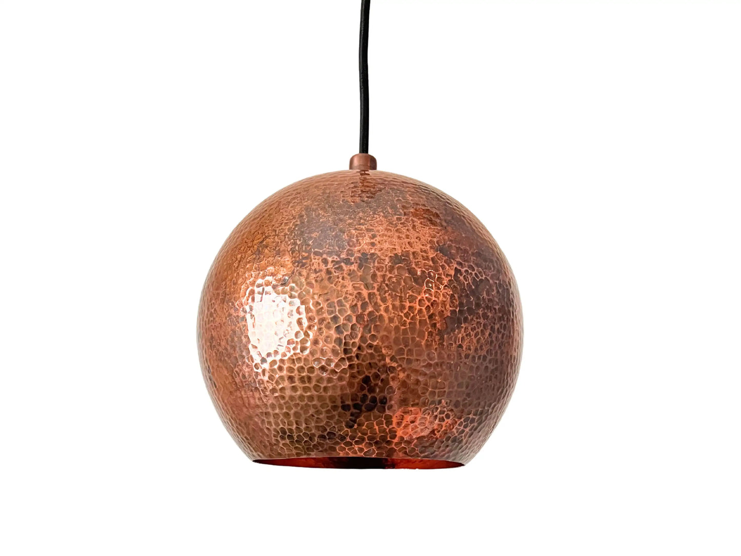 Copper Globe Pendant Light