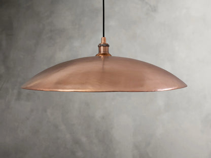 Brushed Copper Flat Pendant Light