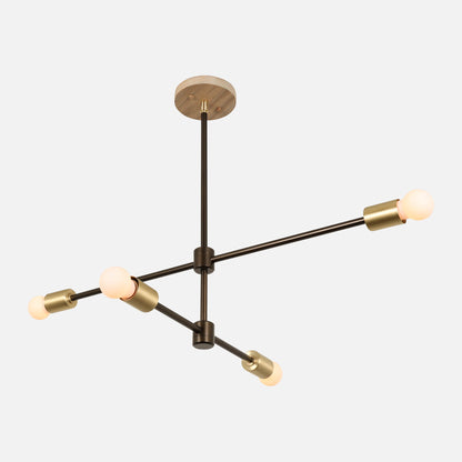 Colony Chandelier with Exposed Bulbs