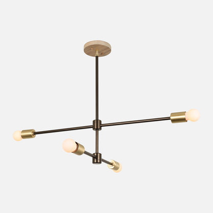 Colony Chandelier with Exposed Bulbs