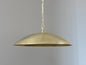 Low Profile Flat Brushed Brass Pendant Light