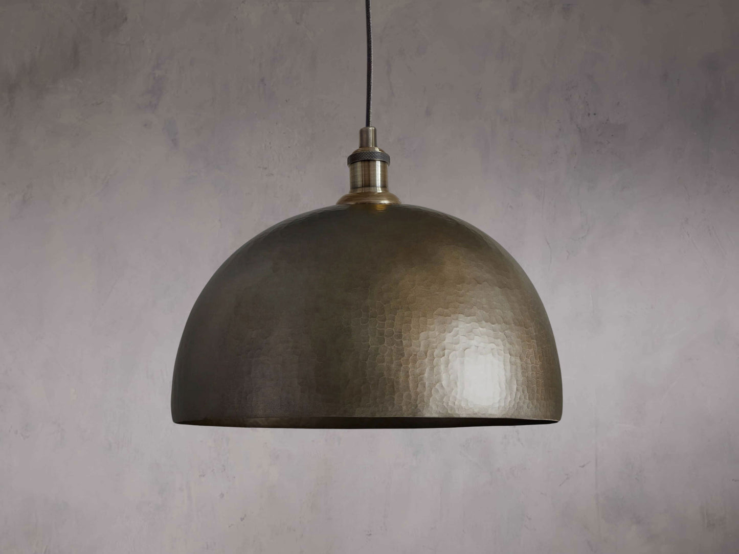 Hammered Bronze Dome Pendant Light