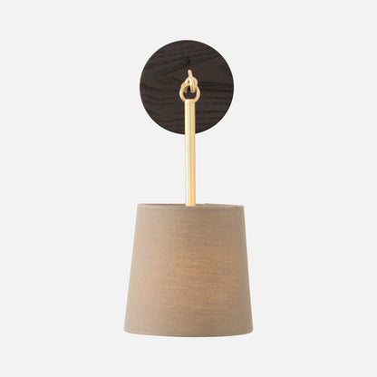 Link Sconce with Linen Shade