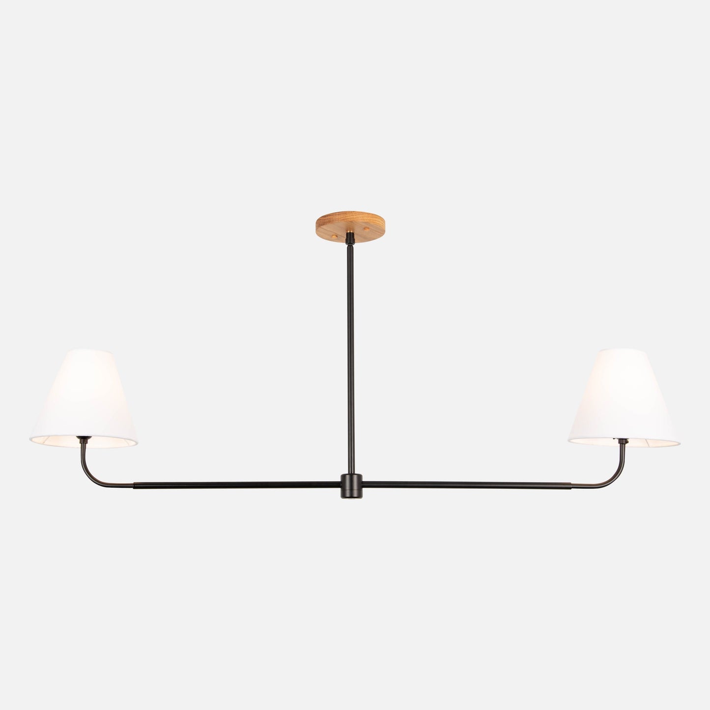 Slope Chandelier with Taper Shades