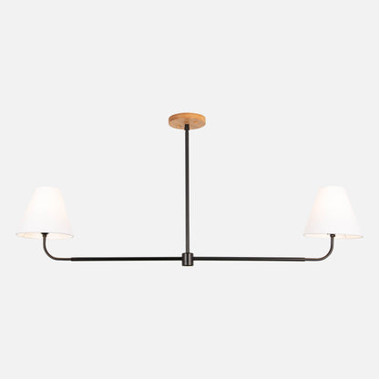 Slope Chandelier with Taper Shades