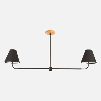 Slope Chandelier with Taper Shades