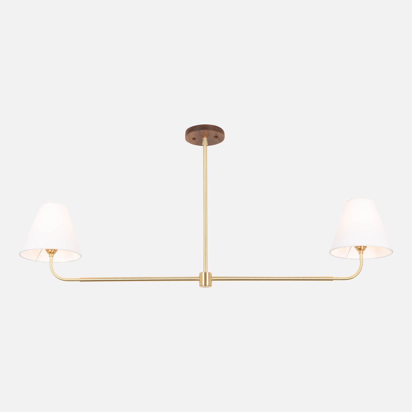 Slope Chandelier with Taper Shades