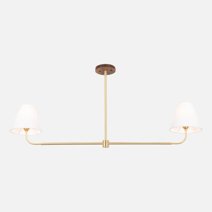 Slope Chandelier with Taper Shades