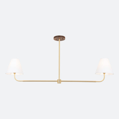 Slope Chandelier with Taper Shades