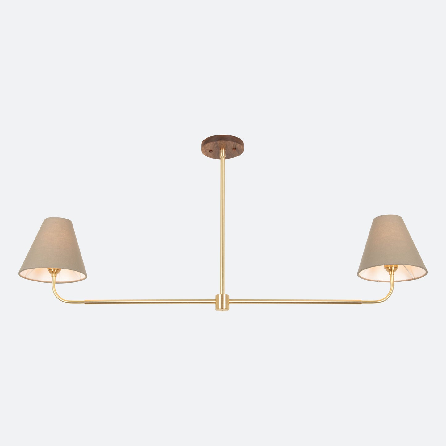 Slope Chandelier with Taper Shades