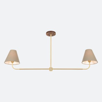 Slope Chandelier with Taper Shades