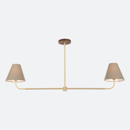 Slope Chandelier with Taper Shades