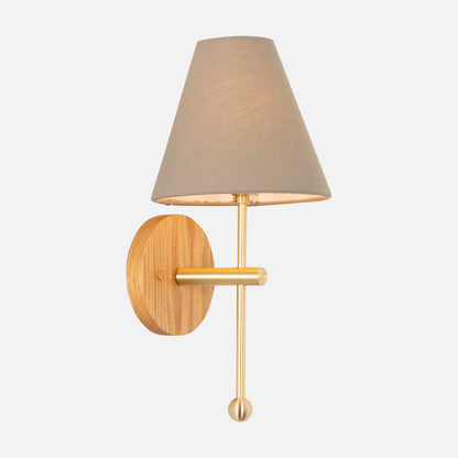 Stem Sconce with Linen Shade