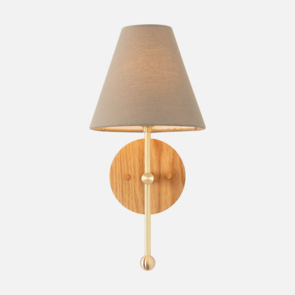 Stem Sconce with Linen Shade
