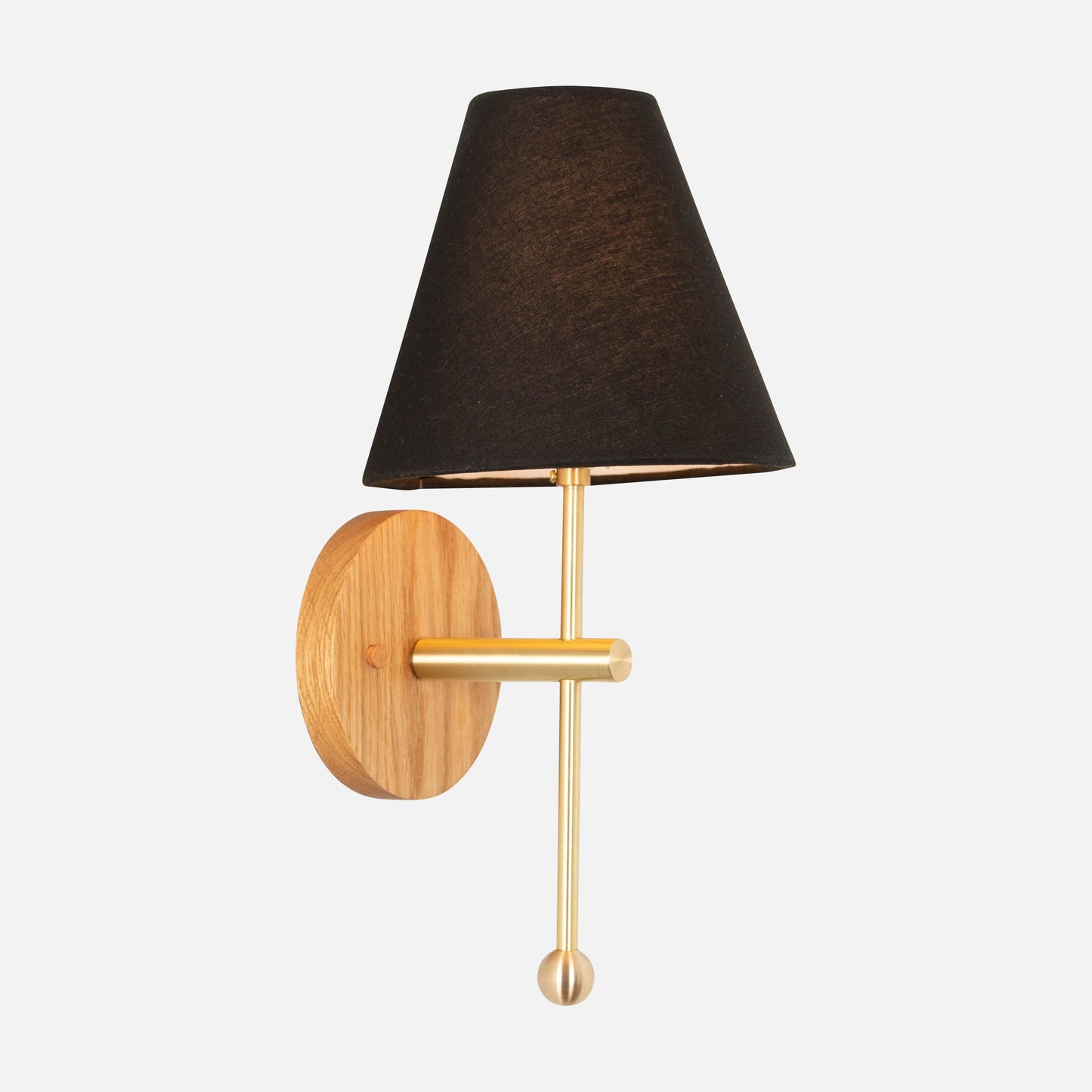 Stem Sconce with Linen Shade