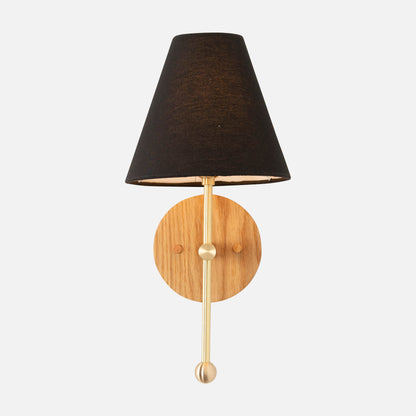 Stem Sconce with Linen Shade