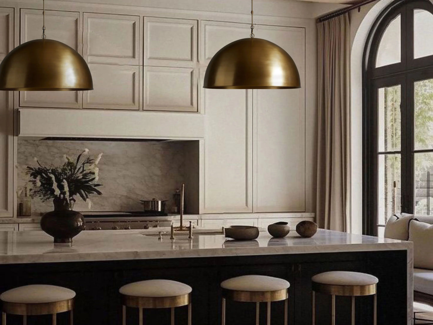 Brass Dome Pendant Light