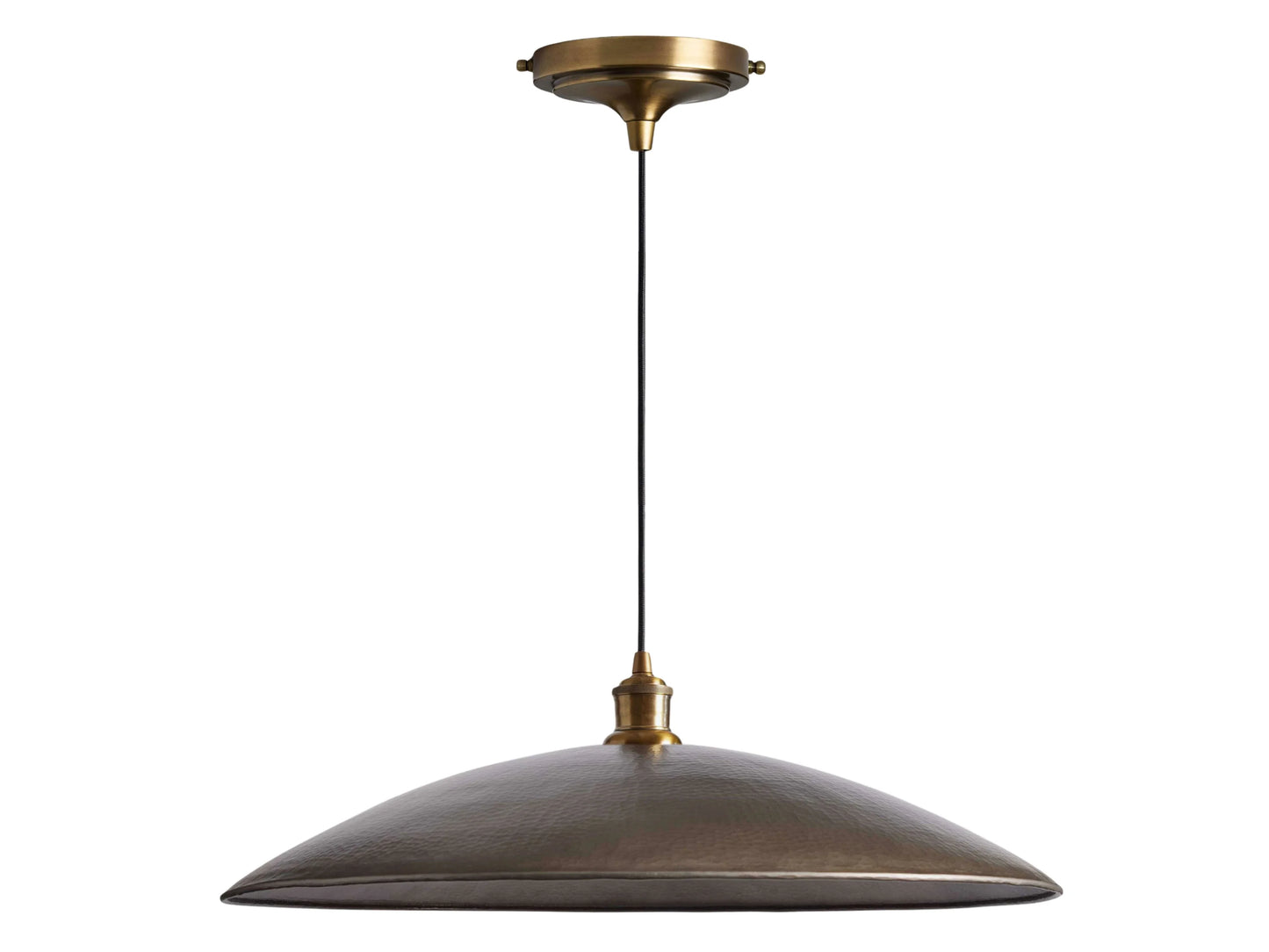 Low Profile Flat Bronze Brass Pendant Light