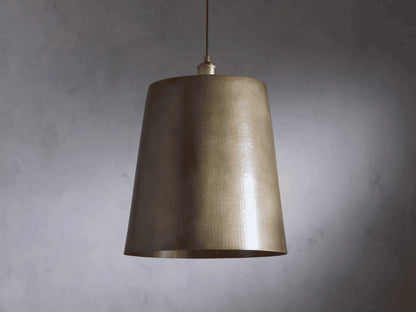 Hammered Brass Cone Pendant Light