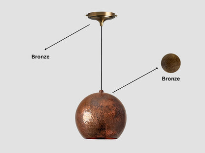 Copper Globe Pendant Light