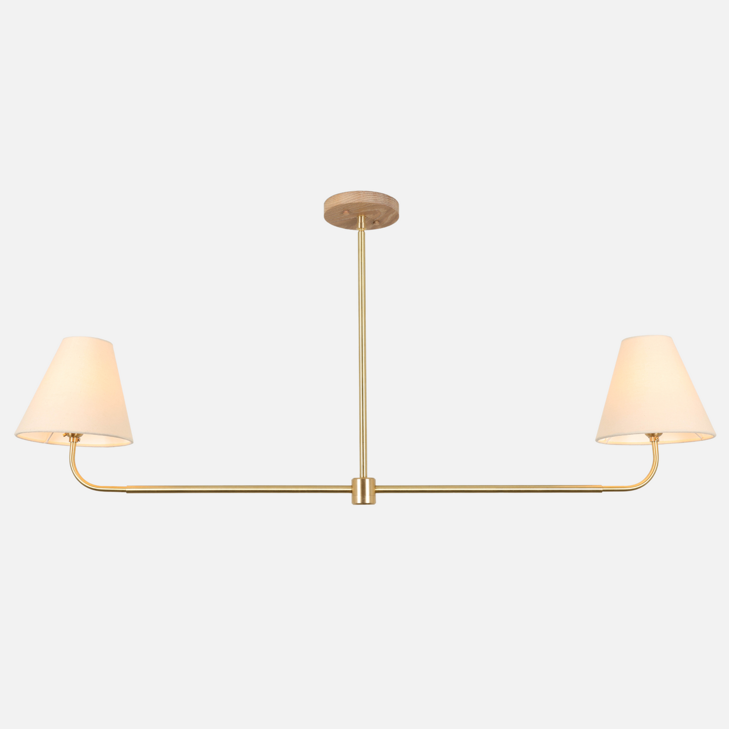 Slope Chandelier with Taper Shades