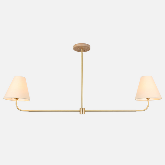 Slope Chandelier with Taper Shades