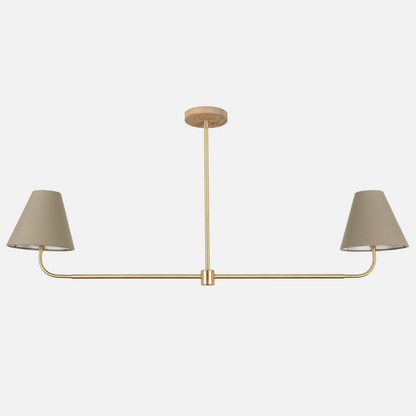 Slope Chandelier with Taper Shades