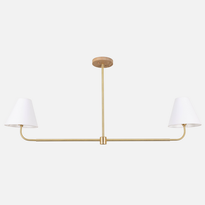 Slope Chandelier with Taper Shades