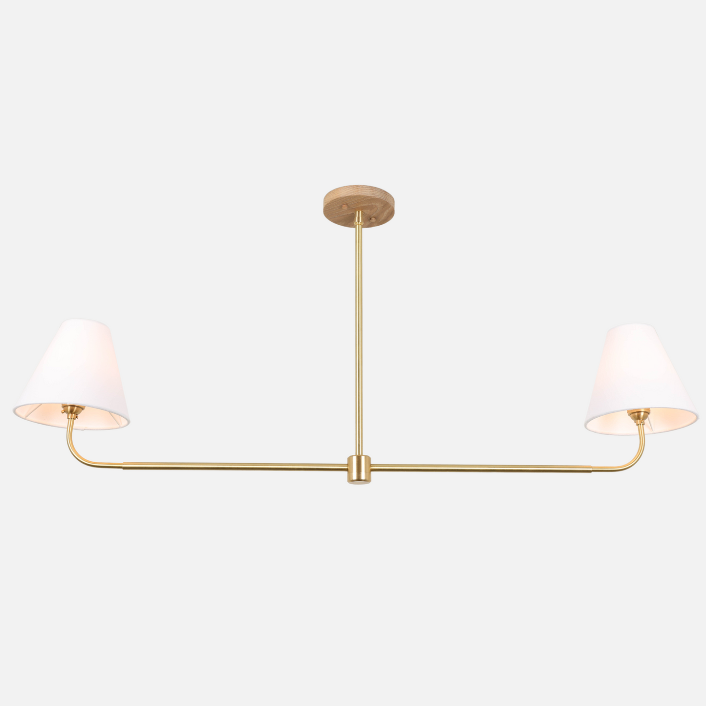 Slope Chandelier with Taper Shades