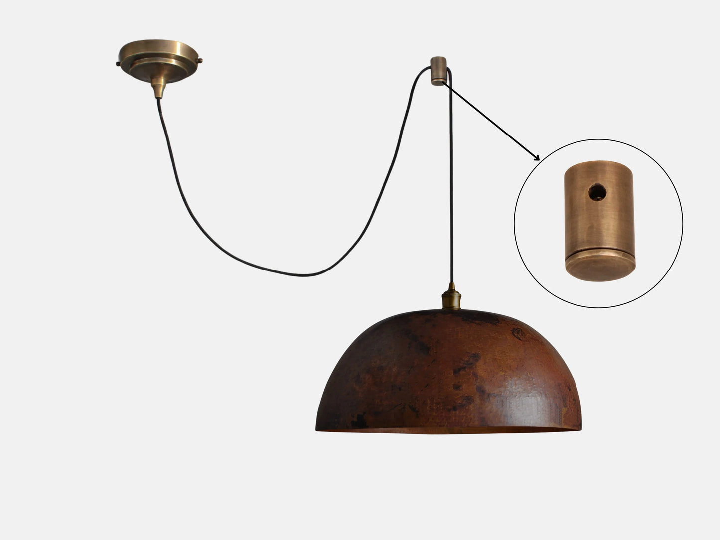 Copper Dome Pendant Light