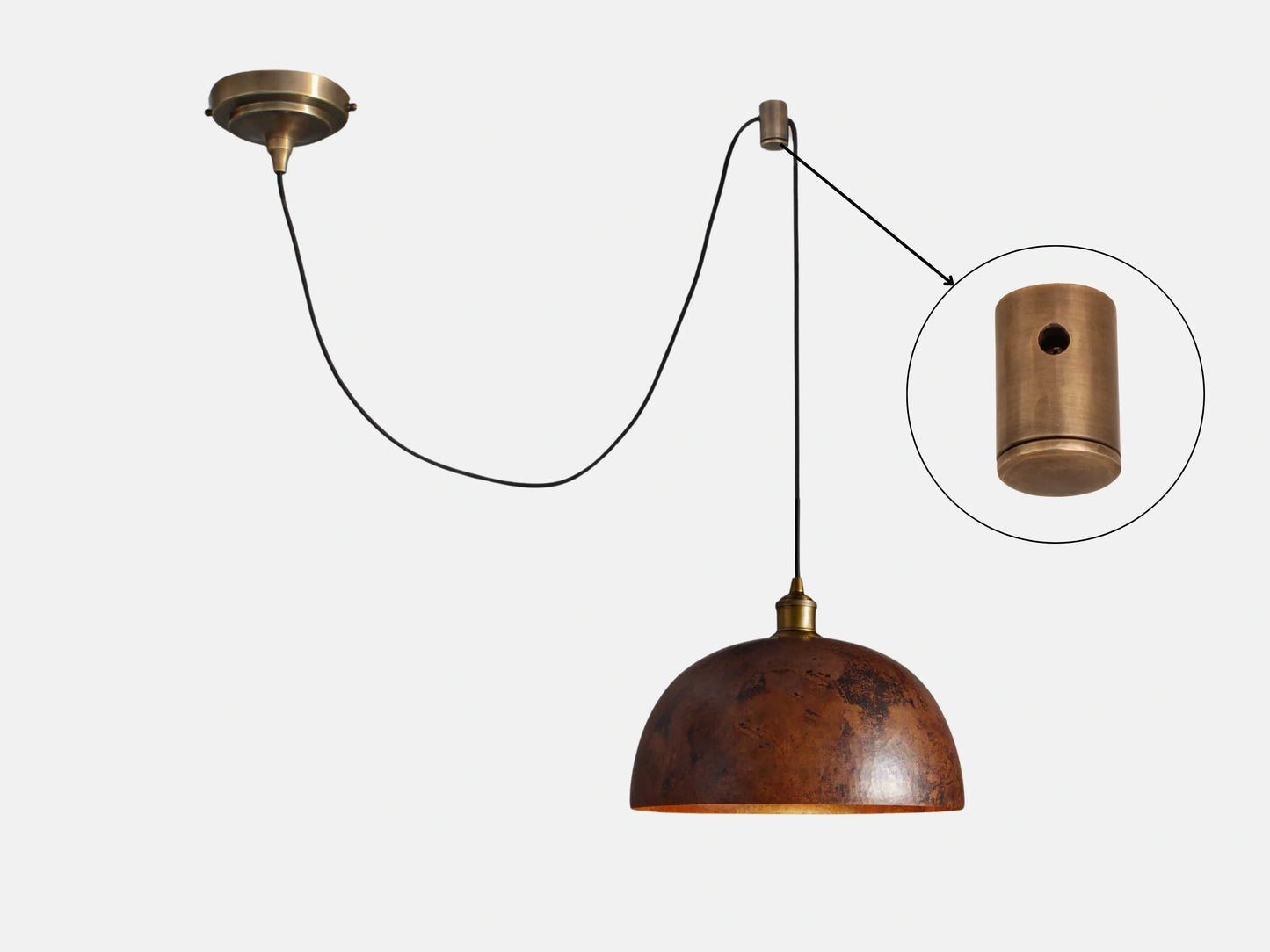 Copper Dome Pendant Light